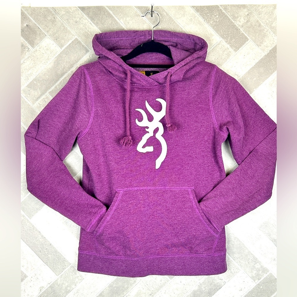 Browning woman’s fleece lined Medium purple hoodie sweater
